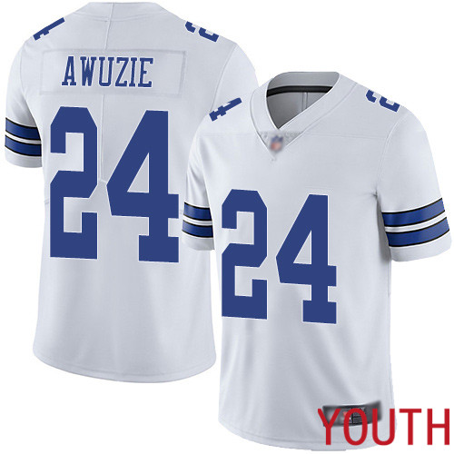 Youth Dallas Cowboys Limited White Chidobe Awuzie Road #24 Vapor Untouchable NFL Jersey
